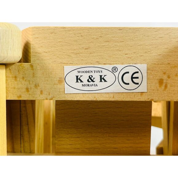 K&K Wooden Toys Crane Digger Handcrafted Wooden Construction Toy - Picture 8 of 8